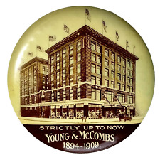1909 Rock Island Young & McCombs Strictly  to Now 2.25” Celluloid Pocket Mirror picture