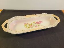 Antique IPF Germany Porcelain Celery Dish Hand Painted Floral picture