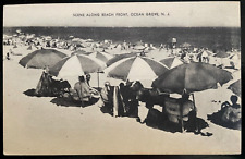 Vintage Postcard 1930's Beach Front Scene, Ocean Grove, New Jersey (NJ) picture