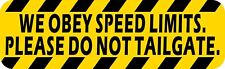 10in x 3in Please Do Not Tailgate Sticker Car Truck Vehicle Bumper Decal picture