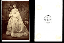 Grillet, Napoli, Portrait of Women Vintage Albumen Print CDV. Albumin Print picture