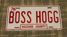 BOSS HOGG HAZZARD COUNTY 01 GOOD OLE BOYS METAL AUTO TAG LICENSE PLATE (NEW) picture