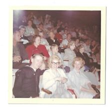 Vintage Movie Theater Date Woman Cat Eye Glasses + Navy Boyfriend 1960s Photo picture