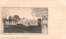 Vintage Postcard Abbot's Memorial Library Universalist Town Church Dexter Maine picture