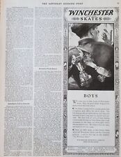 1922 Winchester Boys Roller Skates New Haven CT Vintage Print Ad NICE picture