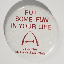 Vintage (?) St. Louis Jazz Club Membership Booster Pinback Button picture