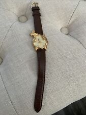 VINTAGE DISNEY LORUS GOOFY FACE GOLD TONE WATCH NOT TESTED. picture