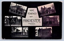 JH4/ Manchester Tennessee Postcard c1910 6View Homes Residences 107 picture