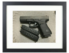 Glock Model 19 9mm Gen 4 w/ Clips Weapon Gun 8x10 MATTED & FRAMED PICTURE PHOTO picture