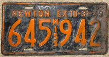 1949 Newton County Mississippi License Plate Vintage 645-942 picture