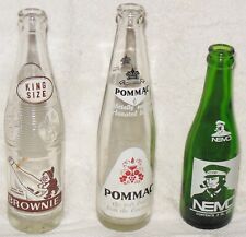 OLD SODA BOTTLES DR PEPPER POMMAC TEXAS BROWNIE ELF NEMO LOT OF 3 GREAT BUY picture