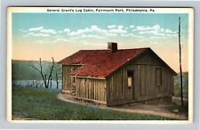 General Grant's Log Cabin Fairmount Philadelphia Pennsylvania Vintage Postcard picture