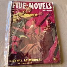 Five Novels Monthly Jan-Feb 1947 Pulp Edward Ronns  Highway to Murder Cond VG picture