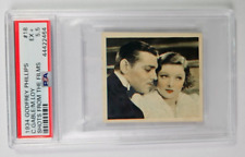 1934 Godfrey Phillips Shots From the Films #18 CLARK GABLE MYRNA LOY PSA 5.5 EX+ picture