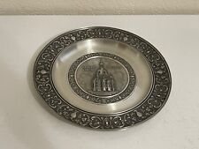 Vintage Kug Freibergl Pewter Wall Plate Plaque Frauenkirche Dresden Church picture