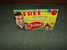 Vintage 1957 Frito Kid Party Ideas for Kiddies Games Themes Recipes Corn Chips picture
