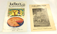 ~Ephemera 1940's Kelley's Weekly Bulletin + 1900 Church Bulletin~40's Douglas DC picture