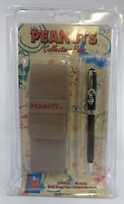 Vtg SNOOPY COLLECTOR'S PEN Peanuts NEW IN PACKAGE Solid Brass Hugging Woodstock picture