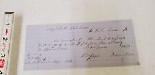 RECEIPT FOR MAIL TRANSPORT: NORFOLK R.R TO DEPOT: 1853: F+ picture
