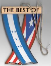 Rear view mirror car flags Honduras and Puerto Rico unity flagz for inside car picture