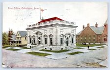 c1912 Post Office Osksaloosa Iowa Mahaska County Vintage IA Postcard picture