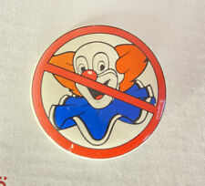 Vintage No Bozos Clown Pin 1983 Larry Harmon Pictures Doug Wilson Presents 1.5