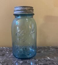 Blue Aqua Quart BALL Perfect Mason Fruit Jar & Ball Zinc Lid  #0 picture