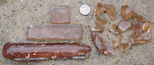 1.02lb Peach/Pink Lot Antique Recycled Slag Glass from Pittsburgh, PA picture