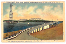 Lincoln Highway Bridge c1930's Mississippi River between Fulton ILL./Clinton IA. picture