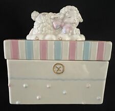 Lenox Lazy Lambs Porcelain Box for Baby's Room~Dresser~Vanity~Keepsakes picture