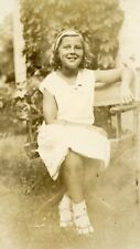 BC316 Original Vintage Photo LITTLE GIRL IN SUMMER c 1930's picture