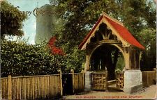 Happy Christmas Old Malden Manor Lychgate Kingston England c1900s Postcard A91 picture