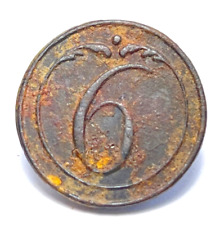 Dug Napoleonic Westphalia 6th Line button #1 1st Empire Berezina River 1812 picture