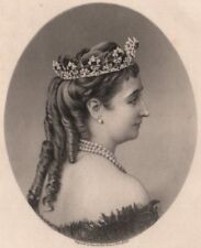 FRANCO-PRUSSIAN WAR. Eugenie, Empress Regent of France 1875 old antique print picture
