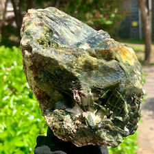 2.82LB Natural Green Tourmaline Quartz Crystal Cluster Mineral Specimen picture
