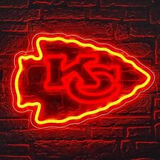 Chiefs Football Neon LED Sign Man Cave or Garage Size 16.1*10.6Inch NEW picture