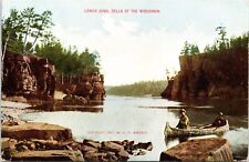 C.1910s Wisconsin Dells WI Lower Jaws Men On Fishing Boat Unused Postcard A44 picture