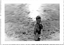 Panmunjon Refugee Kid Beside Road Photo 1952 US Army Korean War Vtg Snapshot picture
