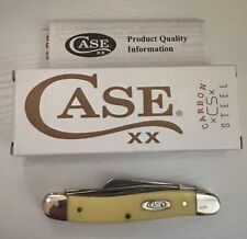 Case xx Knives Medium Stockman Smooth Yellow Delrin Pocket Knife Stainless 80035 picture