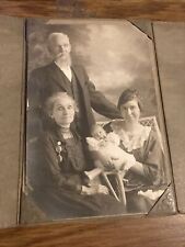 Antique  Family Photo -Mother and infant, with Grandparents 4