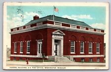 Federal Building US Post Office Washington Missouri MO 1932 Postcard picture