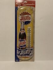 Pepsi Cola Metal Thermometer Vintage Style Aged Finish 5.5