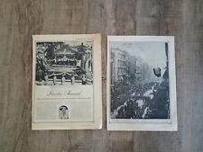 ABRAHAM LINCOLN FUNERAL IN SPRINGFIELD ILLINOIS.  VTG MAGAZINE CUTOUT. picture