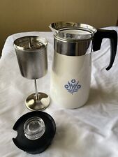 Vintage Corning Ware Stovetop Percolator 9 Cup with Basket & Lid picture