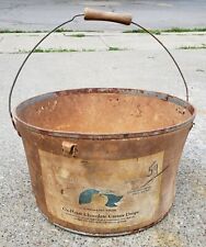 Vintage Advertising Candy Pail Bucket Ox-Heart Chocolate Cream Drops Oswego NY picture