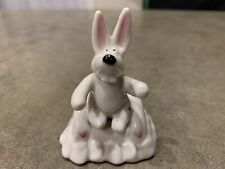 Adorable Porcelain Rabbit Easter Bunny Figurine Miniature Home Decoration 3” picture