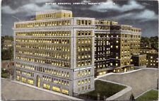 Baptist Hospital at Night, Memphis, Tennessee - c1940s Linen Postcard picture
