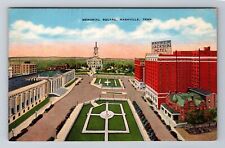 Nashville TN-Tennessee, Memorial Square, Aerial, Advertising Vintage Postcard picture
