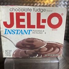 Vtg 90s JELLO Instant Pudding CHOCOLATE FUDG Box Prop Gelatin Dessert NOS SEALED picture