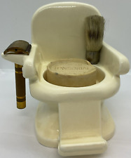 RARE HTF Vintage Sundance Fine Ceramics CA USA Barber Chair Shaving Cup Gillette picture